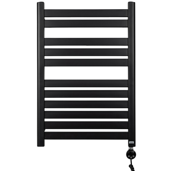 Полотенцесушитель GROIS Leila GR-017 500х800 П11 (2+3+6) RAL9005 ПТЭН черный матовый