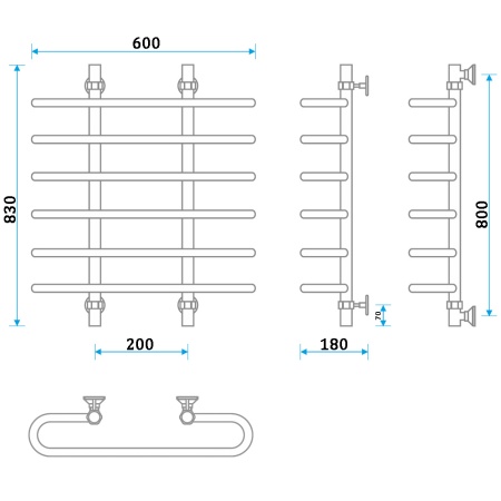 Фото Полотенцесушитель Energy AЕRO 800/600