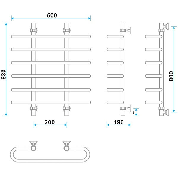 Фото Полотенцесушитель Energy AЕRO 800/600