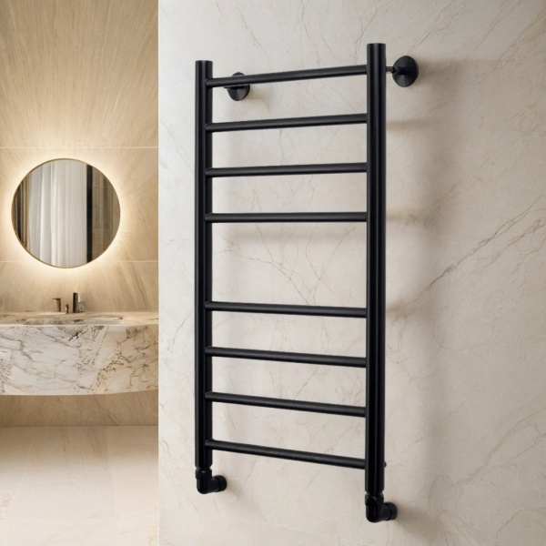 Фото Полотенцесушитель водяной Comfysan Люси (Luce) W-8 80/50, черный