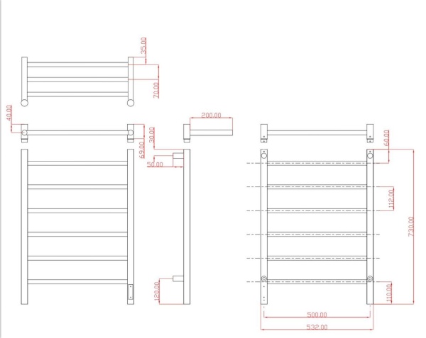 Полотенцесушитель электрический с/т Comfysan Стелла (Stella) EC-7 80/50 с полкой, никель, гальваника выбрать и сравнить в шоуруме или в онлайн магазине
