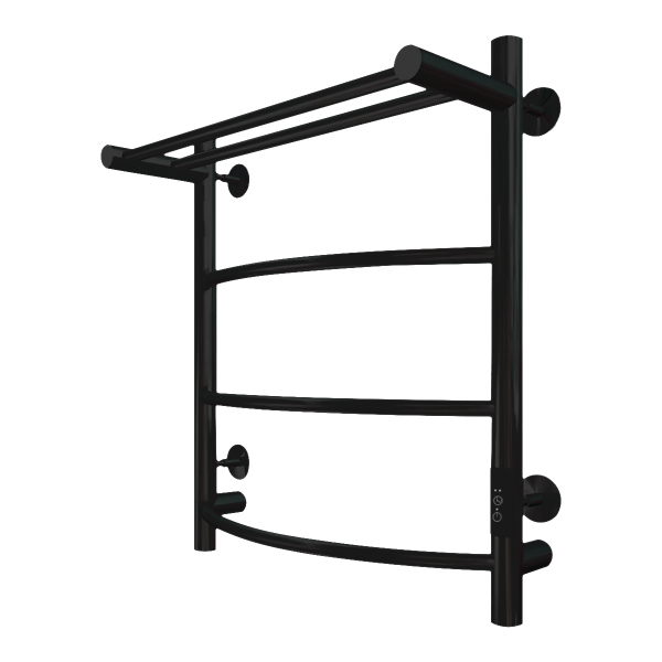 Полотенцесушитель электрический с/т Comfysan Классик (Classic) EC-4 60/50 с полкой, черный - фото и схемы подключения