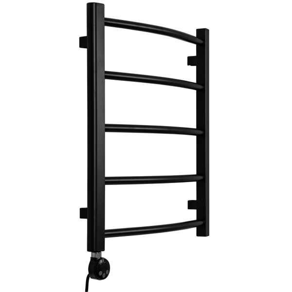 Полотенцесушитель GROIS Todor GR-010 500х600 П5 RAL9005 ЛТЭН черный матовый