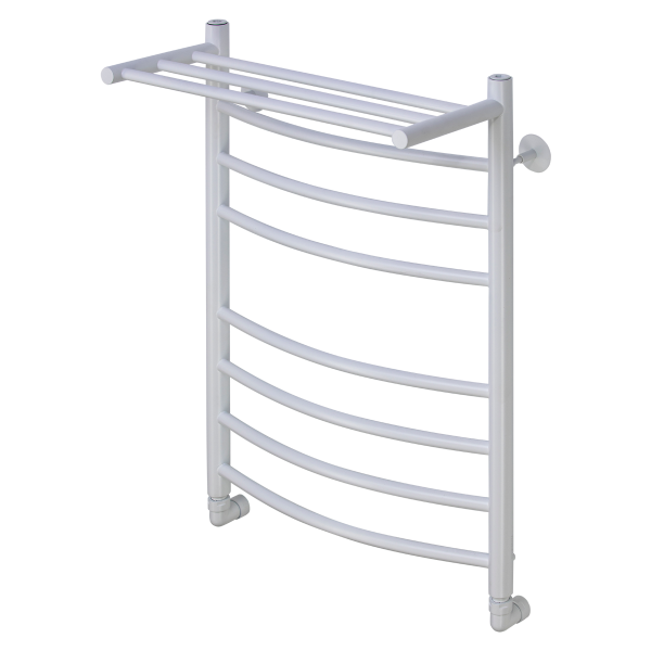 Фото Полотенцесушитель водяной Comfysan Ноуми (Noumi) W-8 80/50 с полкой, белый