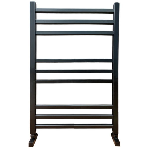 Фото Полотенцесушитель Ника ЛМ-5 80/50 RAL9005 черный матовый с вентилями (комплект люкс)*