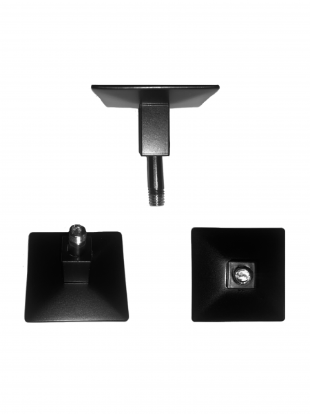 Держатель квадратный для п/с (без кольца) RAL9005 черный матовый (покр.Ника),пара купить оптом по выгодной цене в Москве