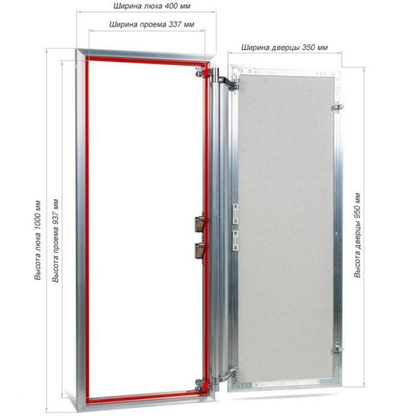 Люк под плитку ПРАКТИКА ЕВРОФОРМАТ АТР 40/100 (ш/в)