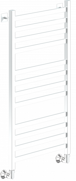 Фото Полотенцесушитель Ника ЛМ-6 100/50 RAL9016 белый матовый*