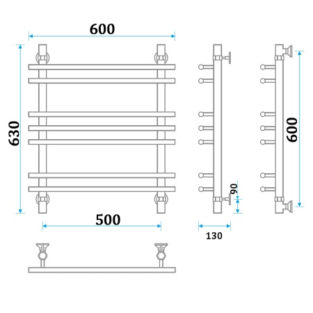 Фото Полотенцесушитель Energy IDEAL 600/500 уц