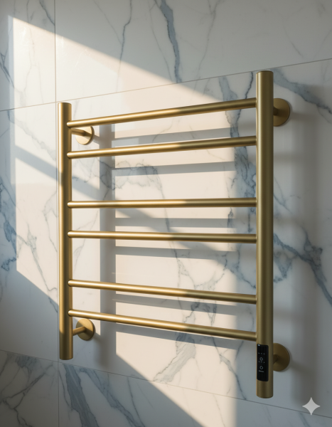 Полотенцесушитель электрический с/т Comfysan Люси (Luce) EC-6 60/50, Матовое золото/МАТ ГОЛД - фото и схемы подключения
