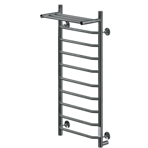 Полотенцесушитель электрический с/т Comfysan Скола (Scola) EC-10 100/50 с полкой, хром - фото и схемы подключения