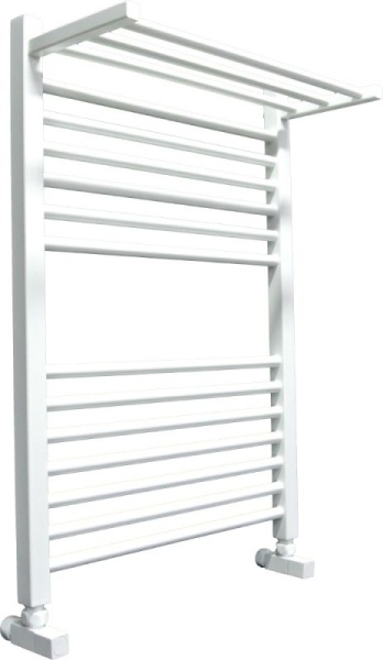 Фото Полотенцесушитель Ника ЛМ-3 80/50 RAL9016 белый матовый с вентилями (комплект люкс)*