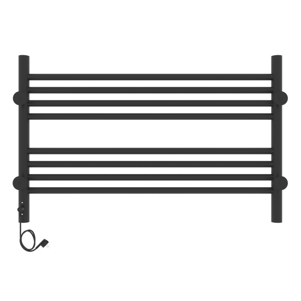 Полотенцесушитель с/т Laris Оливия ЧКЧ8 800/500 правый тэн черный матовый 73207629 RU - фото и схемы подключения