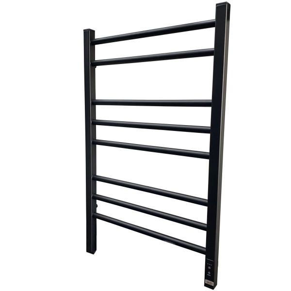 Полотенцесушитель Электрич. с/т GROIS Nex GR-112 500/800 П8 RAL9005 U черный матовый  - фото и схемы подключения