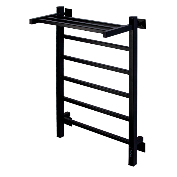 Полотенцесушитель электрический с/т Comfysan Мартэ-К (Marte-K) EC-6 80/50 с полкой, черный - фото и схемы подключения