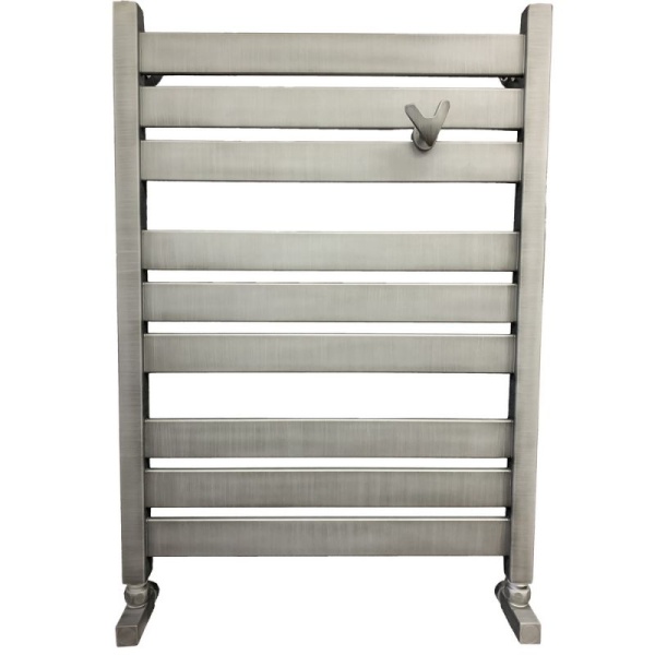 Фото Полотенцесушитель Ника ЛМ-7 80/50 Мат. Античное серебро с вентилями (комплект люкс)*