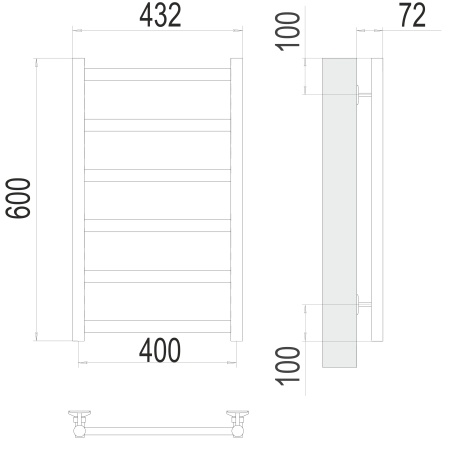 Фото Полотенцесушитель TERMINUS Эконом Аврора П6 400х600 NEW
