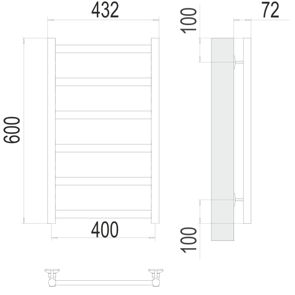Фото Полотенцесушитель TERMINUS Эконом Аврора П6 400х600 NEW