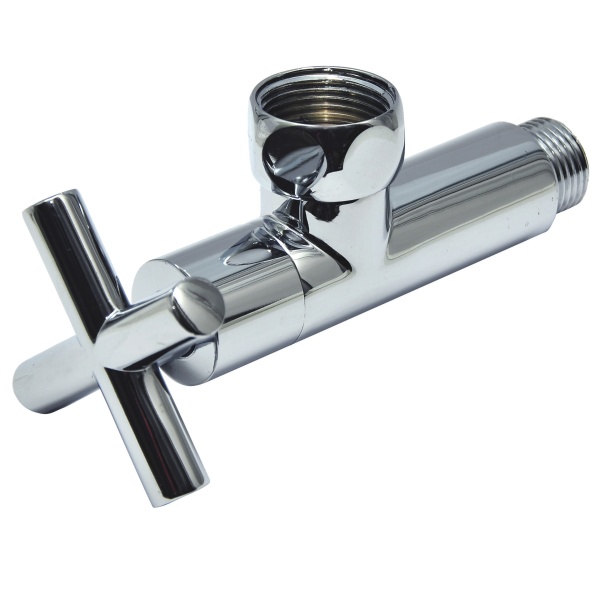 ВЕНТИЛЬ ЗАПОРНЫЙ УГЛОВОЙ КРЕСТ  1" x 1/2"  г/ш SMT8741SCH0410/2C купить оптом по выгодной цене в Москве