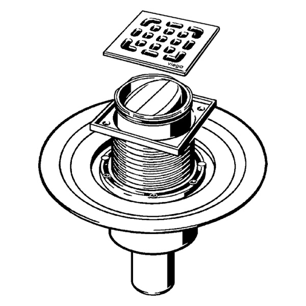 Трап для душа вертик.ф50 регулируемый (с сухим затвором) Viega Advantix (4936.3) 583224