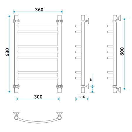 Фото Полотенцесушитель Energy Prestige 600/300