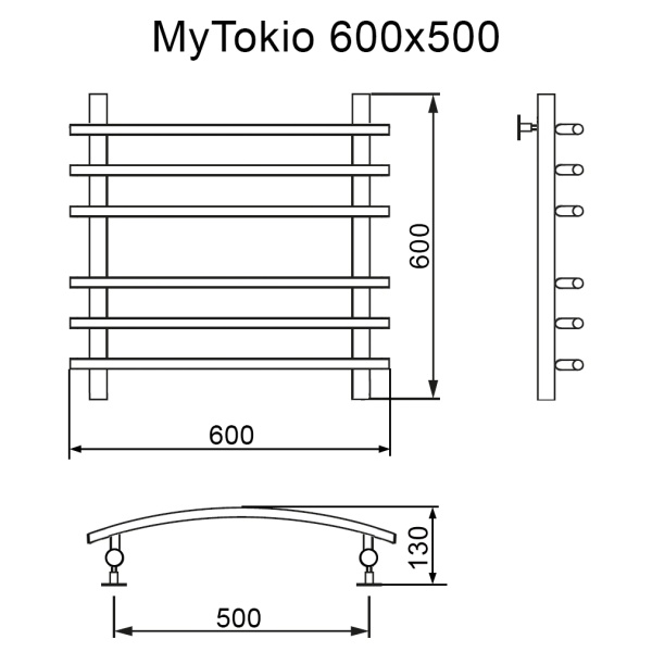 Фото Полотенцесушитель MYFREA My Tokio 60/50