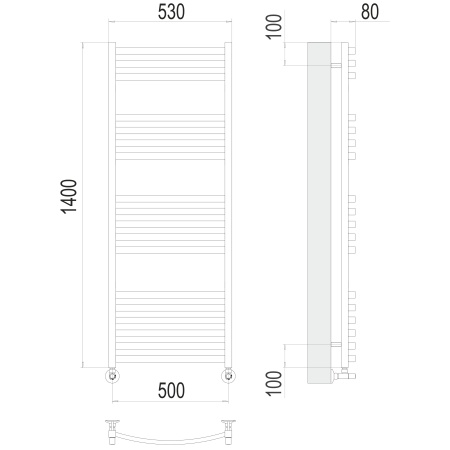 Фото Полотенцесушитель TERMINUS Люкс Палермо П18 500х1400 NEW
