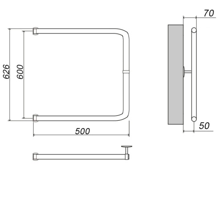 Фото Полотенцесушитель ГРОТА MODESTO 50/60