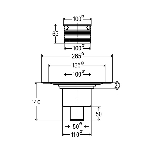 Трап для ванн вертик. ф50 с гидрозатвором Viega Advantix 556914