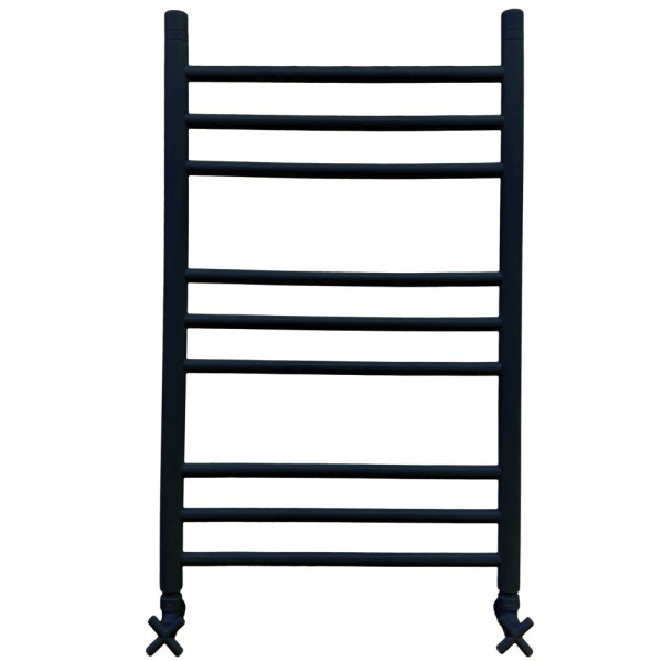 Фото Полотенцесушитель Ника CLASSIC ЛП (Г2) 80/40 RAL9005 черный матовый с вентилями (комплект люкс)*