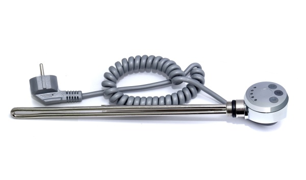 Электрический ТЭН LUX-01T-300 с терморегулятором 300W хром купить оптом по выгодной цене в Москве