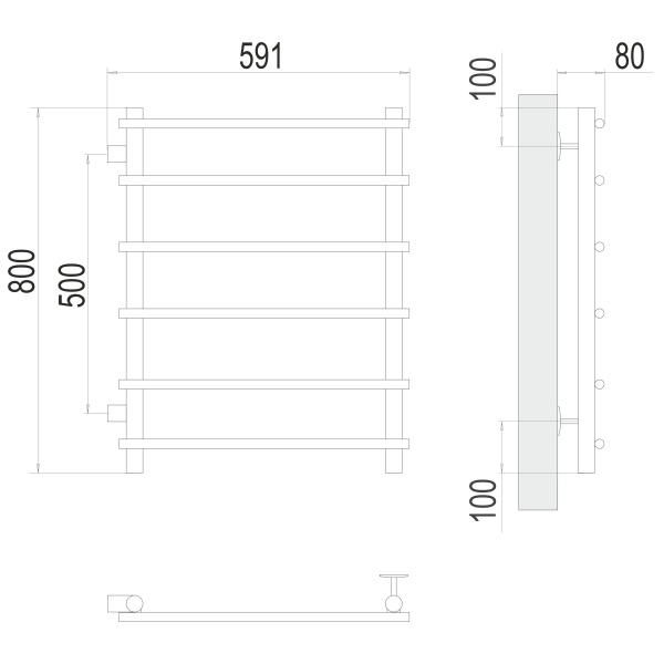 Фото Полотенцесушитель TERMINUS Эконом Квинта П6 500х800 бп500 NEW*