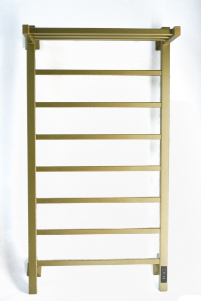 Полотенцесушитель электрический с/т Comfysan Мартэ-К (Marte-K) EC-8 100/50 с полкой, Матовое золото - фото и схемы подключения