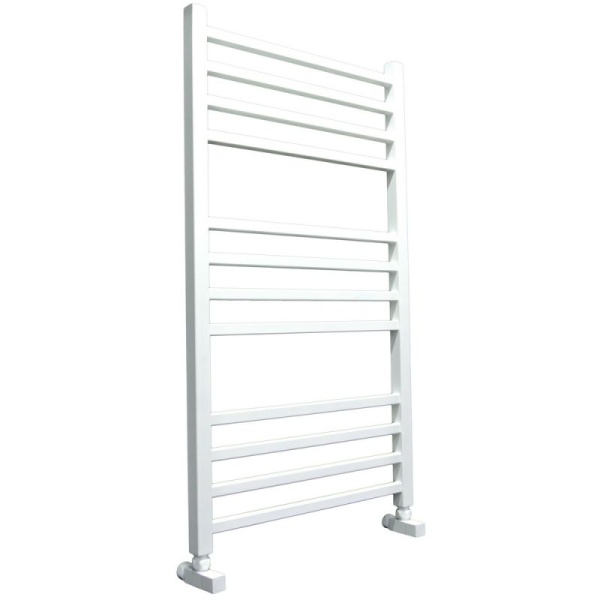 Фото Полотенцесушитель Ника ЛМ-5 100/50 RAL9016 белый матовый с вентилями (комплект люкс)*