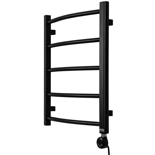 Полотенцесушитель GROIS Todor GR-010 500х600 П5 RAL9005 ПТЭН черный матовый