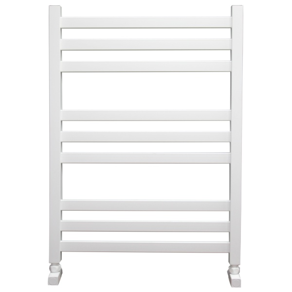 Фото Полотенцесушитель Ника ЛМ-6 80/50 RAL9016 белый матовый с вентилями (комплект люкс)*