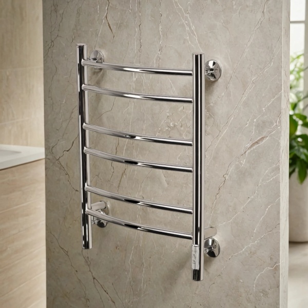 Полотенцесушитель электрический с/т Comfysan Ноуми (Noumi) EC-6 60/40, хром - фото и схемы подключения