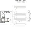 Полотенцесушитель ГРОТА STELLE 50/90 L (758SCH040504)