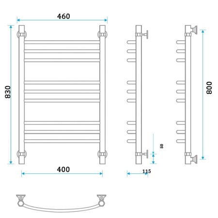 Фото Полотенцесушитель Energy Prestige 800/400