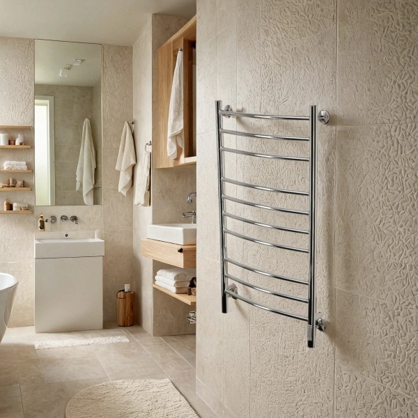 Полотенцесушитель электрический с/т Comfysan Ноуми (Noumi) EC-10 100/40, хром - фото и схемы подключения