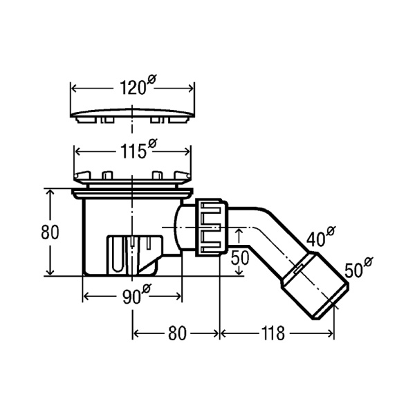 Трап для поддона Viega 110-40/50 Viega Tempoplex (6956EX) 364786
