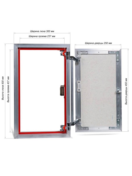 Люк под плитку ПРАКТИКА ЕВРОФОРМАТ АТР 30/50 (ш/в)