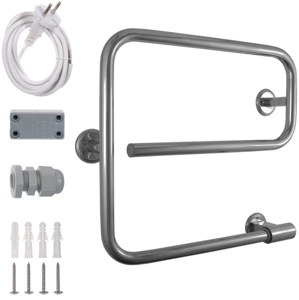 Полотенцесушитель Электрич. Energy Е chrome G1 32W (45 ПАКС) 450/425 (ш/в) - фото и схемы подключения