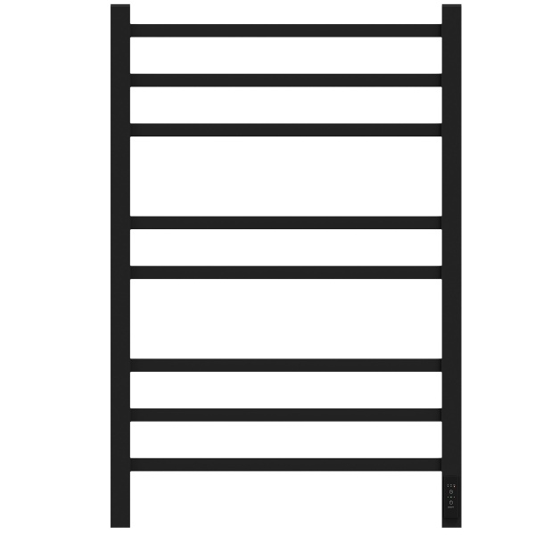 Полотенцесушитель Электрич. с/т GROIS Alex GR-102 500/800 П8 RAL9005 U черный матовый - фото и схемы подключения