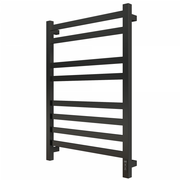 Полотенцесушитель Электрич. с/т GROIS Bruno GR-122 400/800 П8 RAL9005 U черный матовый - фото и схемы подключения