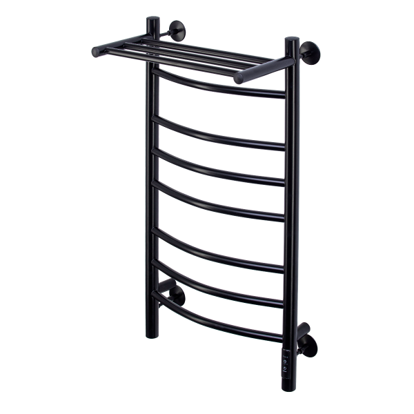 Полотенцесушитель электрический с/т Comfysan Ноуми (Noumi) EC-8 80/40 с полкой, черный - фото и схемы подключения