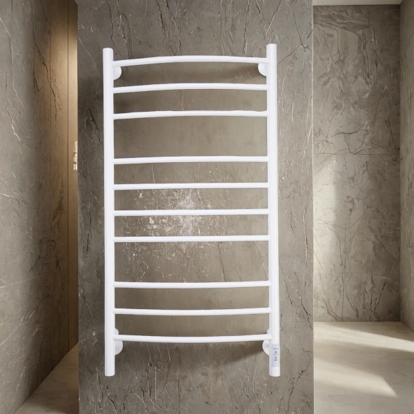 Полотенцесушитель электрический с/т Comfysan Ноуми (Noumi) EC-10 100/40, белый - фото и схемы подключения